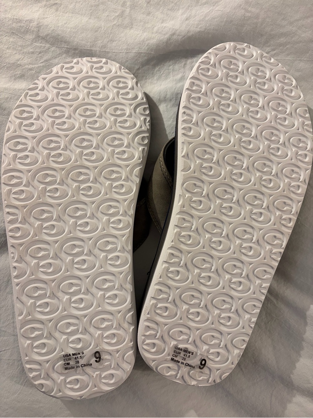 Cobian Men’s Flip Flop Sandals Size 9 Navy Gray Comfort Beach Casual - Picture 4 of 4
